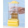 Plastic Parrots Food Holder Automatic Bird Feeder Hanging food Dispenser for Bird Cage Minimizing Waste for Small Birds
