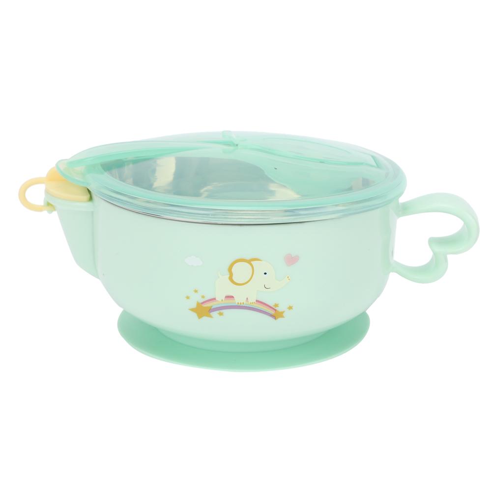 Children Feeding Tableware Water Injection Heat Preservation Bowl Sucker Bowl
