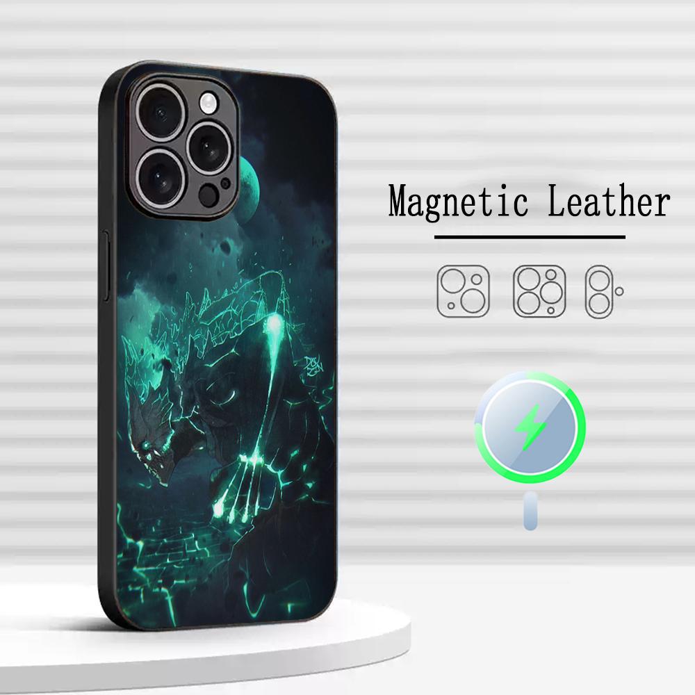 Kaiju No 8 Japan Hot Anime Phone Case For iPhone 16 15 14 13 12 11 Plus Pro Max  High-end Luxury Magsafe Sheepskin