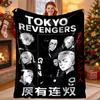 Tokyo Revengers Pattern Blanket for Home Decoration, Bed, Sofa, Car Travel, Camping, Suitable for All Seasons, Birthday Christmas Gift