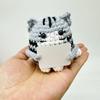 Funny Crochet Cat Doll Ornament Home Room Decoration Handmade Knitted Positive Energy Cat Doll With Card Christmas Party Gifts