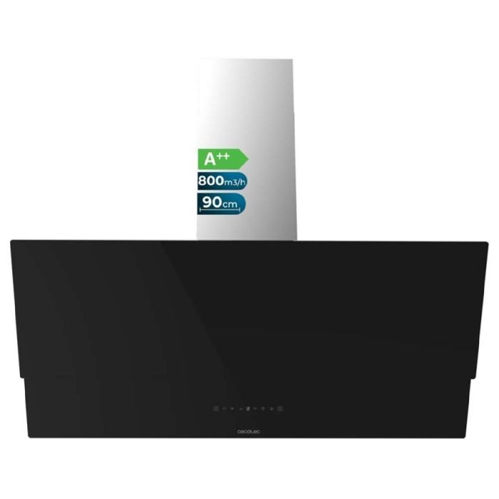 Hotte décorative - CECOTEC - Bolero Flux DT 908001 - Verre Noir - 90 cm - A++