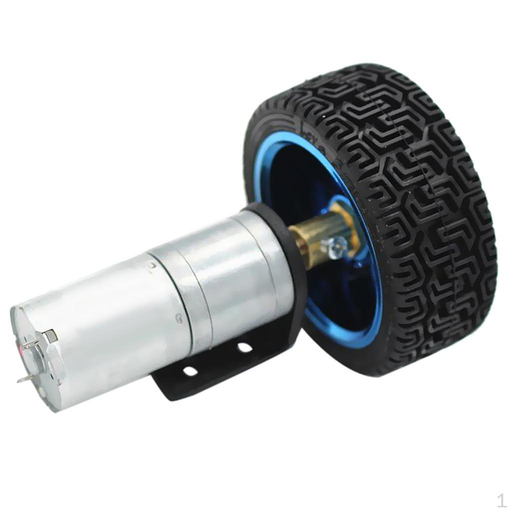 

Car Robot Plastic Tire Wheel With DC 12V 12V 25RPM