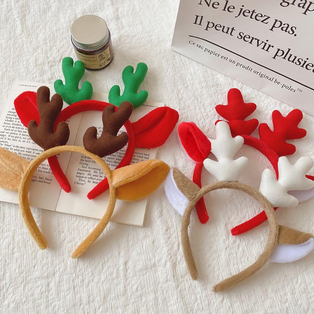 Cloth Wash Face Christmas Korean Style Head Hoop Antler Headband Women Hair Band Hair Accessories