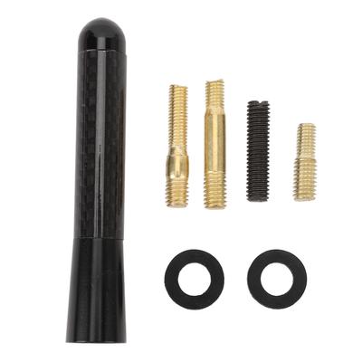 3 Inch Car Antenna Carbon Fiber Aluminum with Copper Coil Short Car Radio Antenna Rod for Trucks