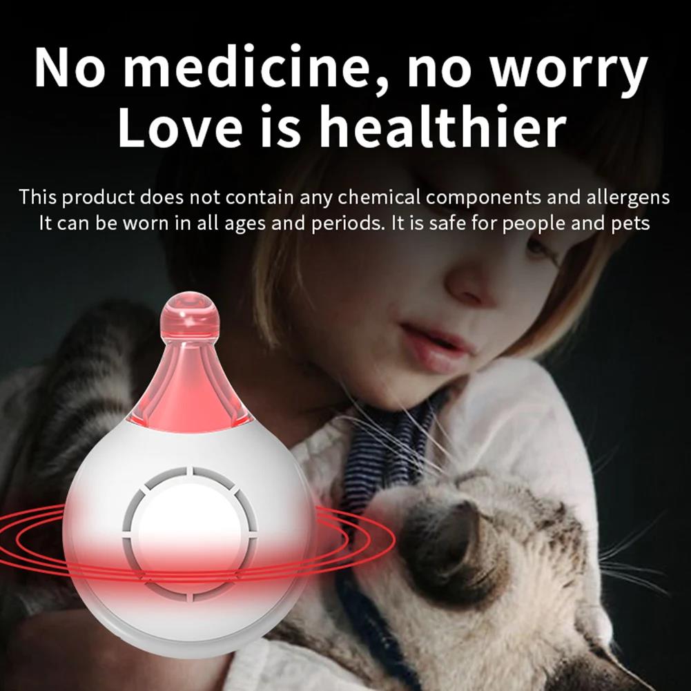 1-3Pcs USB Rechargeable Ultrasonic Pest Reject Flea Tick Lice Repeller Collars Mountaineering Buckle Portable For Cat Dog Pet2
