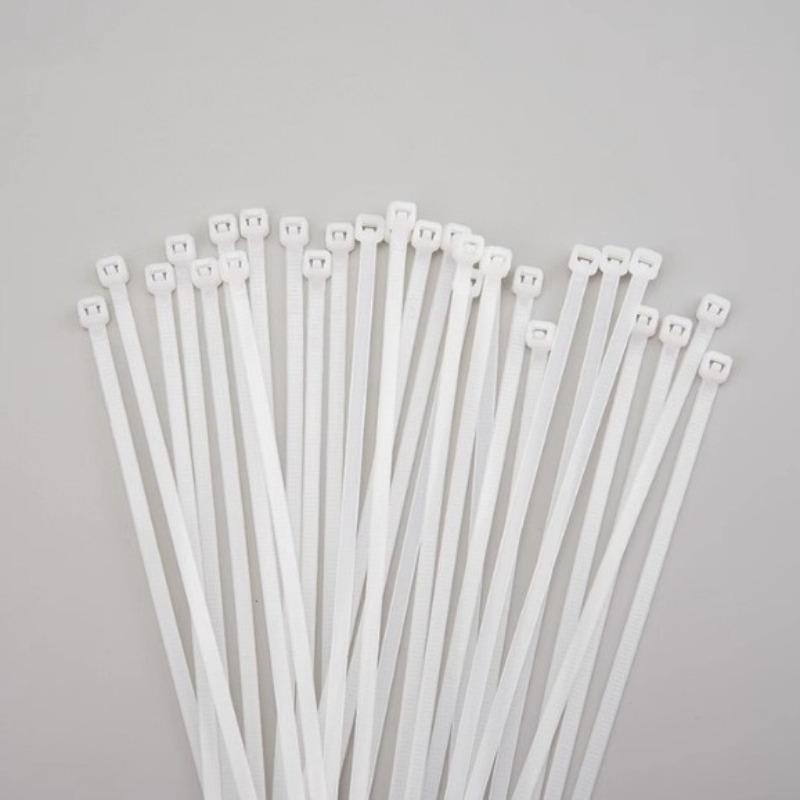 Nylon Cable Ties, Plastic Black and White Binding Straps, Packaging Self-locking Strapping Straps, Fixed Straps