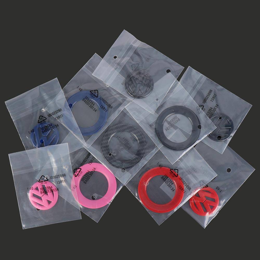 1/2pcs Car ABS Steering Wheel Emblem Trim Sticker Badge for Volkswagen VW GTI RLine CC R32 Touareg 4 Motion Passat b6 Polo Jetta zr6
