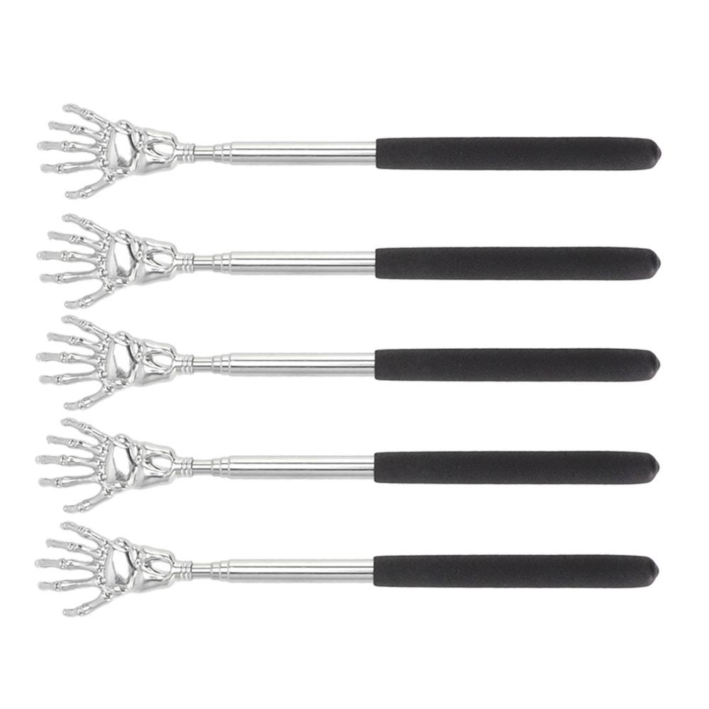 5Pcs Telescopic Back Massager Stainless Steel Massage Tool High Quality Back Scratcher  Personal Use