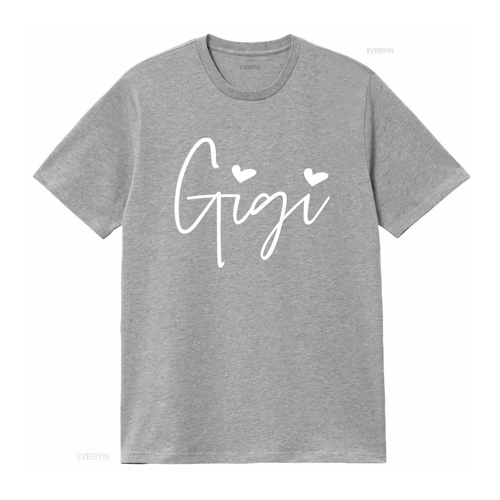 Womens Gigi HearT T Shirt for Grandma Cute Funny  Tops vintage Washed Top For Everyday Wear designer clothes Casual Comfortable