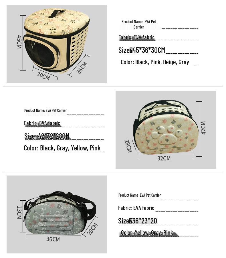 Faltbare EVA-Haustiertasche - Tragbarer & Atmungsaktiver Katzen- und Hundrucksack