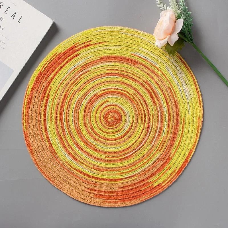 Table Placemats for Table Mat Ramie Insulation Pad Placemats Linen Non Slip Table Mats Home Decoration Pad Coaster