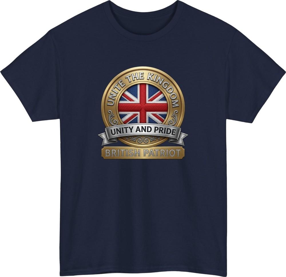 British Patriot Union Jack TShirt Unite The Kingdom UK Pride Graphic Tee S