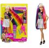 Barbie-Puppe Glänzende Regenbogenhaare + Zubehör FXN96