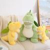 Happy Sitting Dinosaur Plush Toy Green Yellow Plushies Doll Sofa Cushion Nap Pillow Soft Cute Soft Kids Toys Gifts Home Decor
