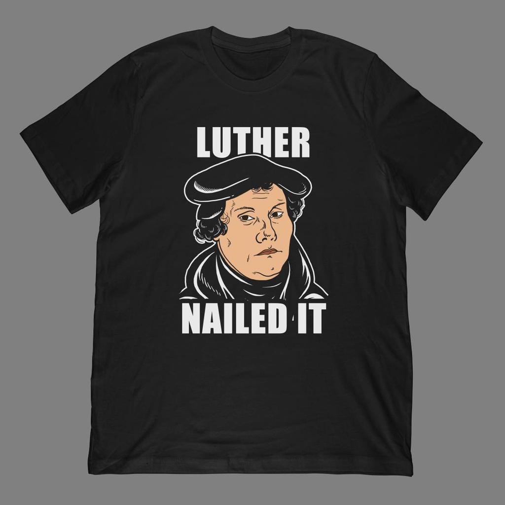 Luther hat es auf den Punkt gebracht T-Shirt | Christliches Predigerhemd & Klassisches Martin Luther 95 Thesen Geschenk