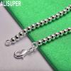 925 Sterling Silver 4mm Beaded Side Chain Bracelet - Elegant Gift Jewelry