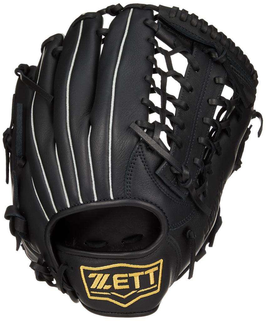 ZETT Litex Baseball and Softball Black BSGB3910L Glove, Left-Handed Throw, (1900),