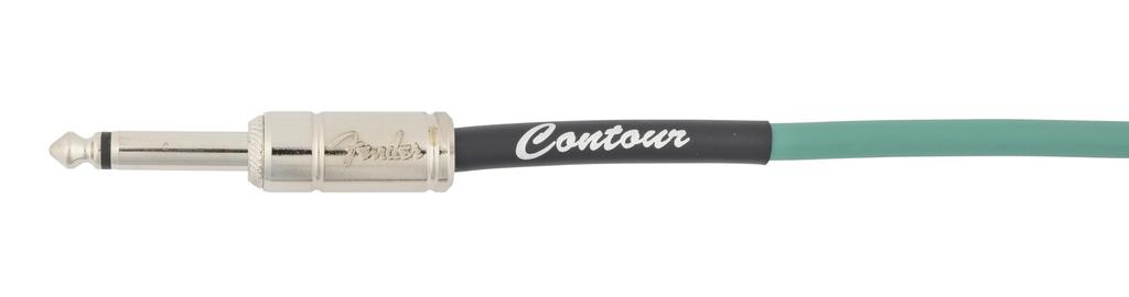 Fender Contour 30ft Coiled Sherwood Guitar Cable (approximately 9m) Cable, Green,