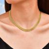 3/8mm Vintage Mesh Choker Necklace for Women,Stainless Steel Thick Chain Necklaces, Trendy Waterproof Jewelry Gift