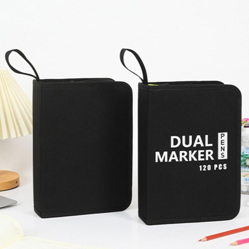 Drawing Pencil Case Large Capacity Pencil Case 60/72/100/120 Slots Coloring Pencil Holder Case Art Marker Carrying Case
