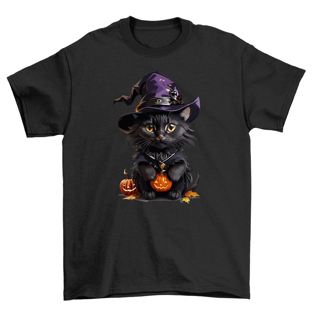 'Halloween_239 '' Funny T-shirt - Purrfectly Bewitching Black Cat Design! Unisex,