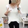 Women's Loose Fitting Long Sleeved Embroidered Round Neck Knitted Lace Hollow Sexy Base Sweater Knitted Sweater