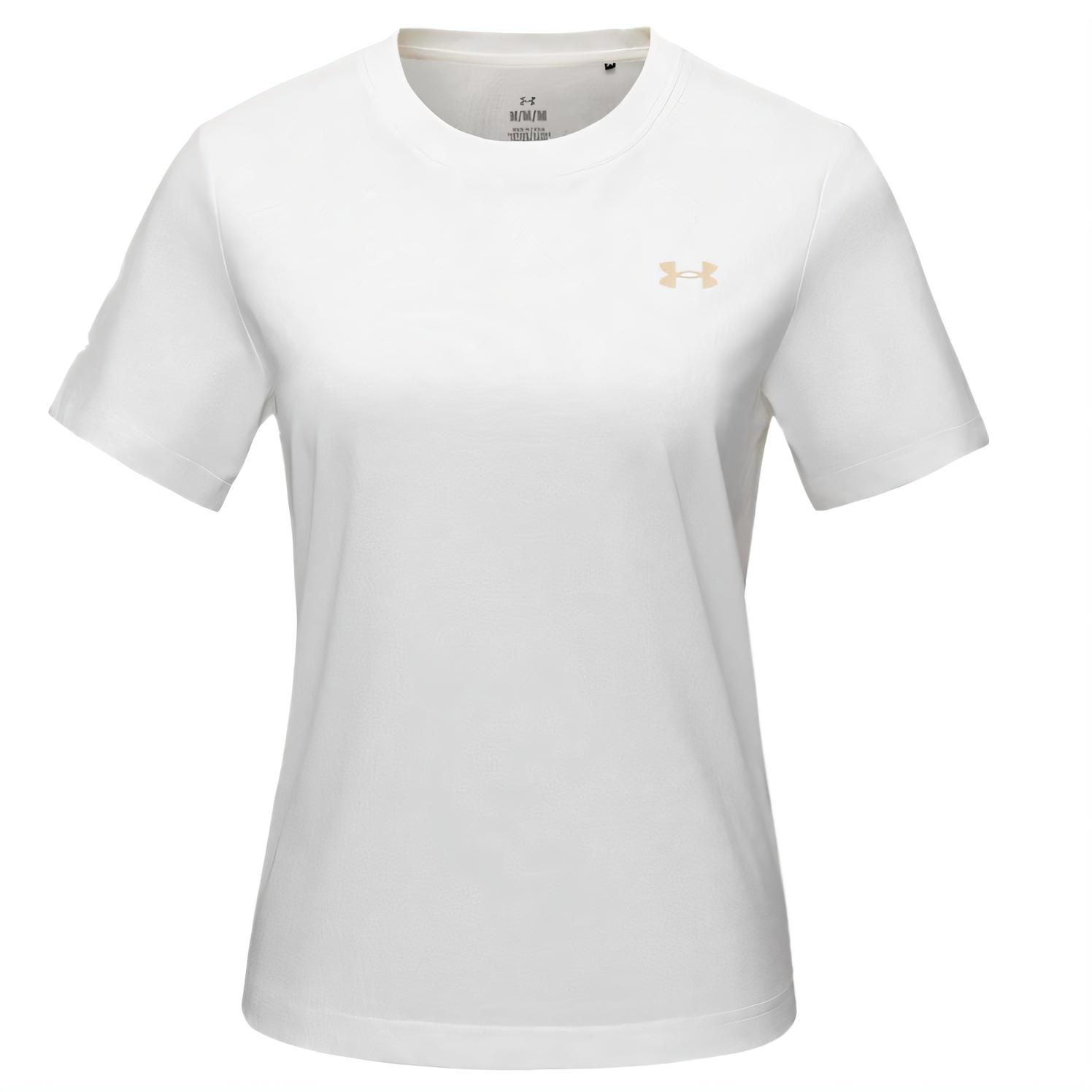 

Under Armour Удобная Дышащая Приятная к коже Футболка с коротким рукавом Стандартная Женские топы Молочно-белый 15226118-0037 S