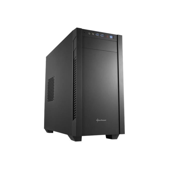 Boîtier PC - Sharkoon - S1000 - Micro ATX - Pas d'alimentation - Noir - USB/Audio