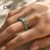 Hypoallergener Fingerring Falscher Natürlicher Moosachat Ring, Falscher Edelstein Statement Heilende Naturinspirierte Schmuckstein für Männer Frauen Band