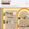 Illuminated Multi-Layer Cosmetic Display Shelf for Salons and Barbershops
