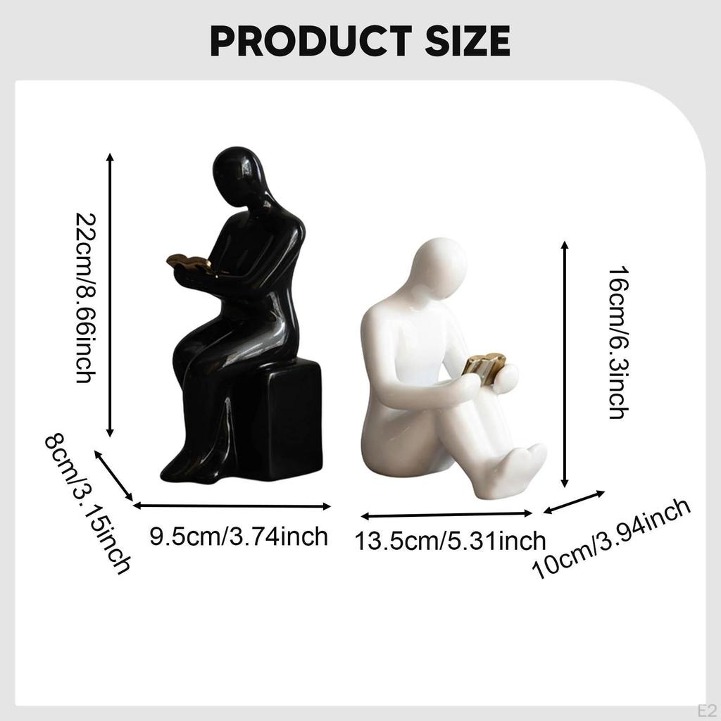 Bookends Book Ends Abstract Aesthetic Elegant Supports Statue Accent Sculpture Decor Stoppers