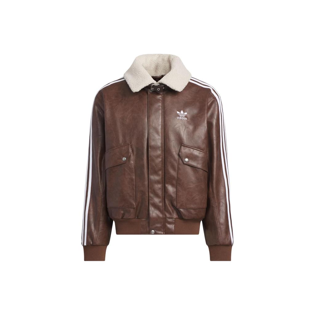 Adidas Originals FW25 PU Pad Jacket Brand Logo Three Stripes Warm Sports Loose Long Sleeve Cotton Coat Men Jackets KF3692