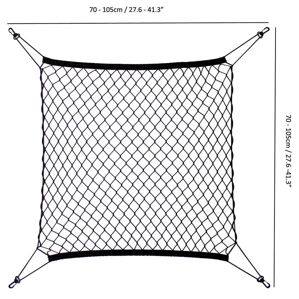 Universal Nylon Car Rear Cargo Net Trunk Storage Organizer Net Auto Trunk Luggage Storage Cargo Organiser Nylon Elastic Mesh Net