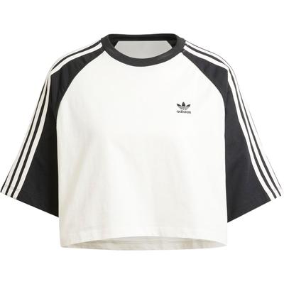 Originální Adicolor Sst Colorblock T-shirt Pruhovaný design Všestranné Sportovní Krátký rukáv Dámská trička Černá IZ2828