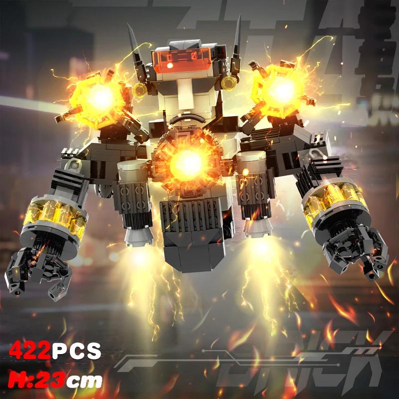 Nový Skibidi Toileted Obří Titan TVman Vylepšení Speakerman Stavební kostky Animační figurka Model Hračky pro děti Nápady Dárky Velikonoce