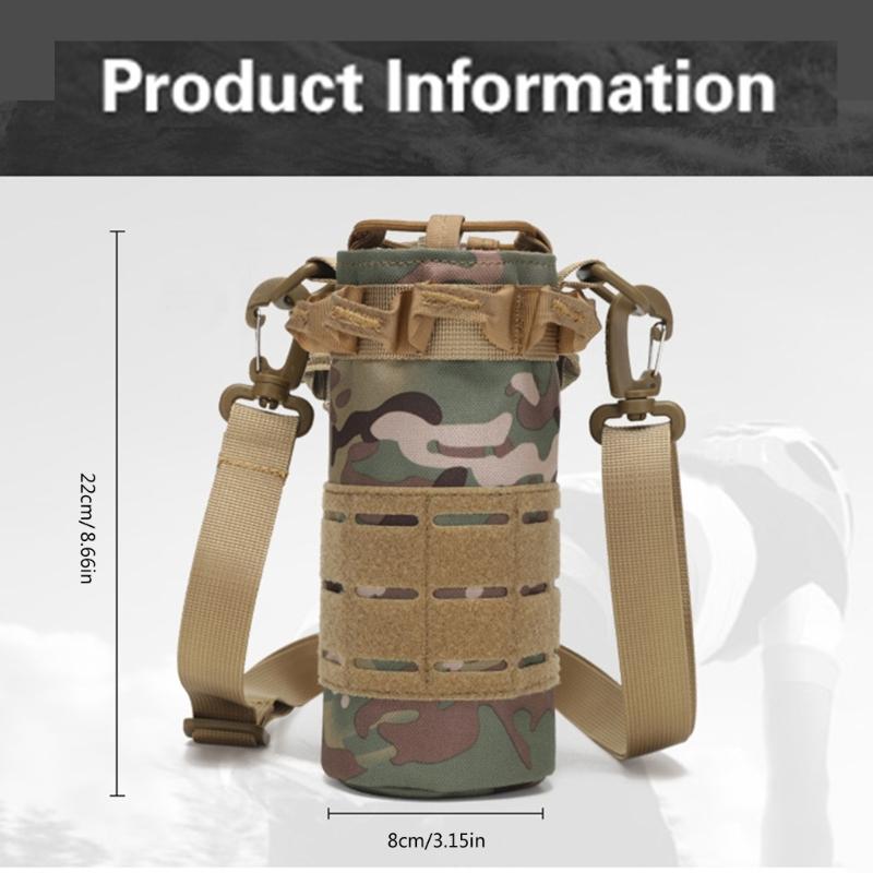 Water Bottle Holder Tactically Backpack Attachments Pouches Outdoor Water Bottle Carriers Bag for Gym Workout Hiking