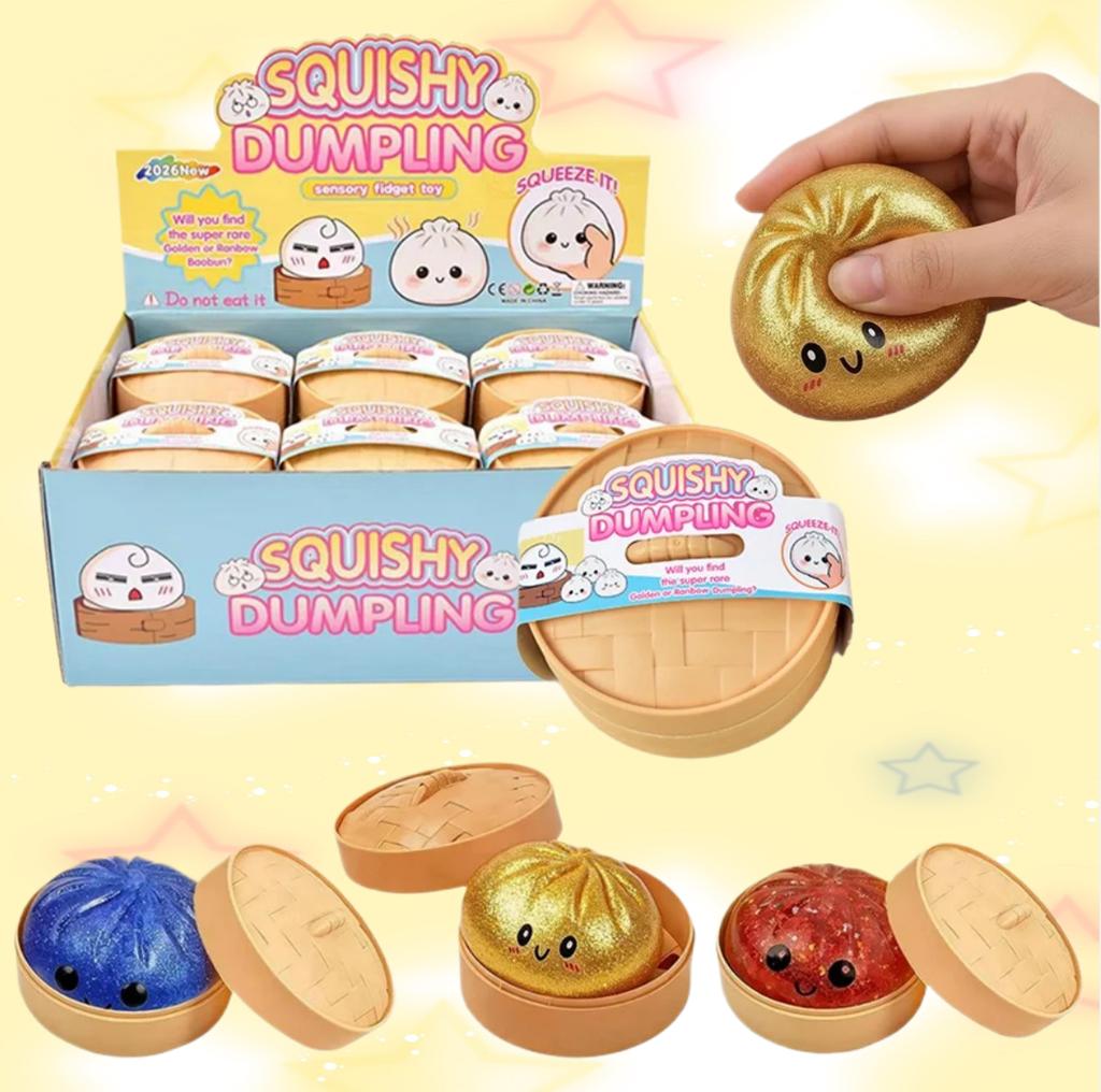 New Colorful Dumpling Squishies Stress Balls Reusable Low Rebound Decompression Toys Dough Ball Unique Home Decoration Gifts