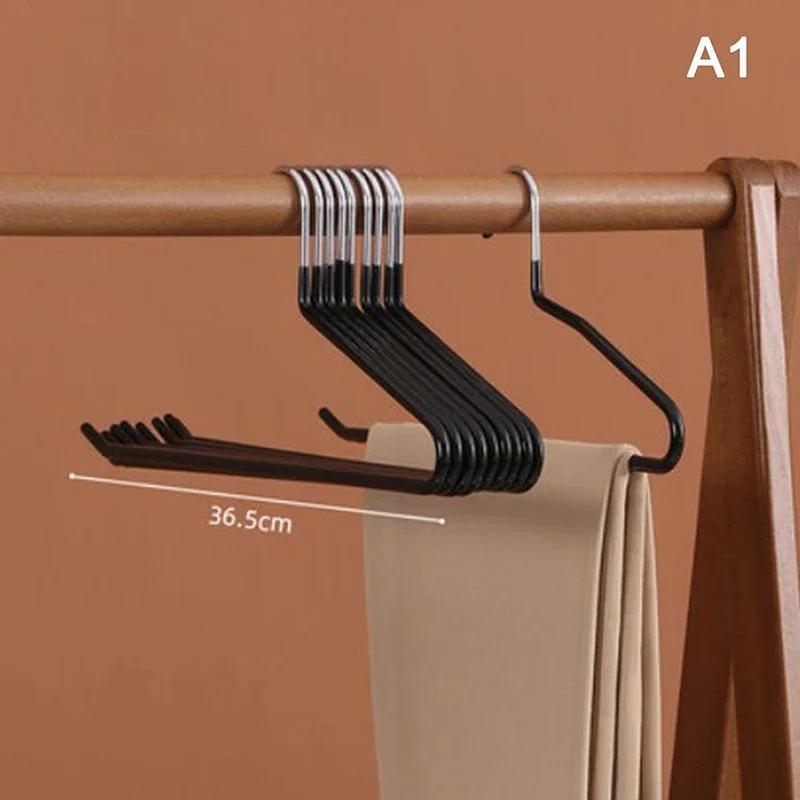 Metal Non-Slip Slacks Pant Hangers, Trouser Organizers Set, Clothes Storage, Home Storage Supplies