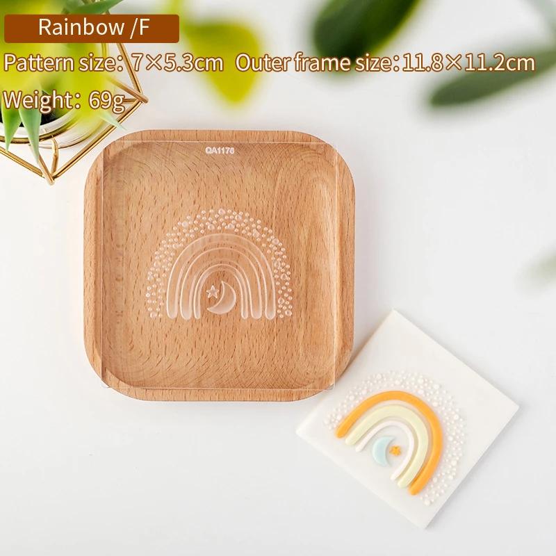 Boho Arch Rainbow Cookie Cutter Mold Bohemian Arched Cake Decorating Tool Birthday Wedding Baby Shower Biscuit Stamp for Baking
