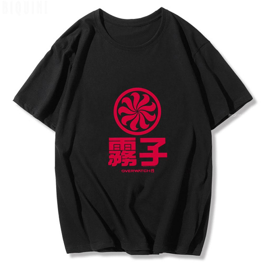 Overwatch 2 Kiriko Man woman T-Shirt Casual Short Sleeve Anime T Shirts 100% Cotton Graphic T Shirt Oversized 2023 Streetwear