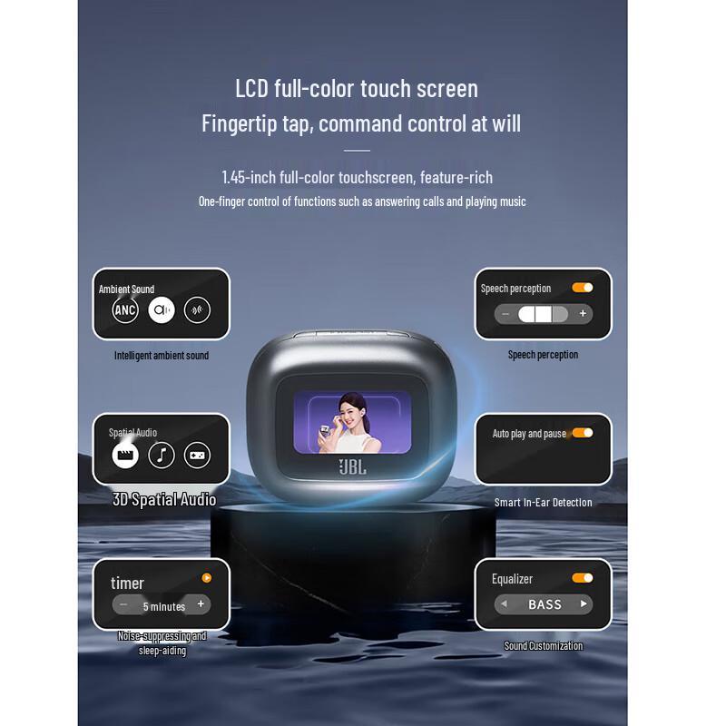 JBL LIVE BEAM 3 Smart Touch True Wireless Noise-Cancelling Earbuds