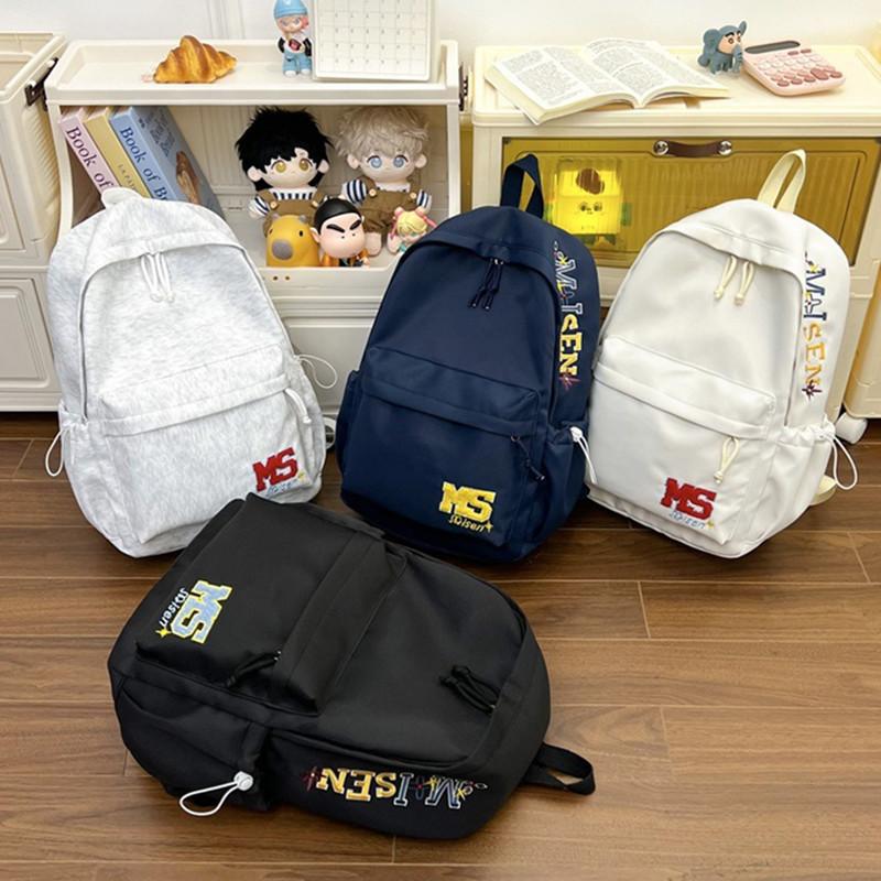 Middle School Student Backpack For Girls Trendy Letter Design Large Capacity Casual Travel Backpack Stylish College Student Backpack For Boys