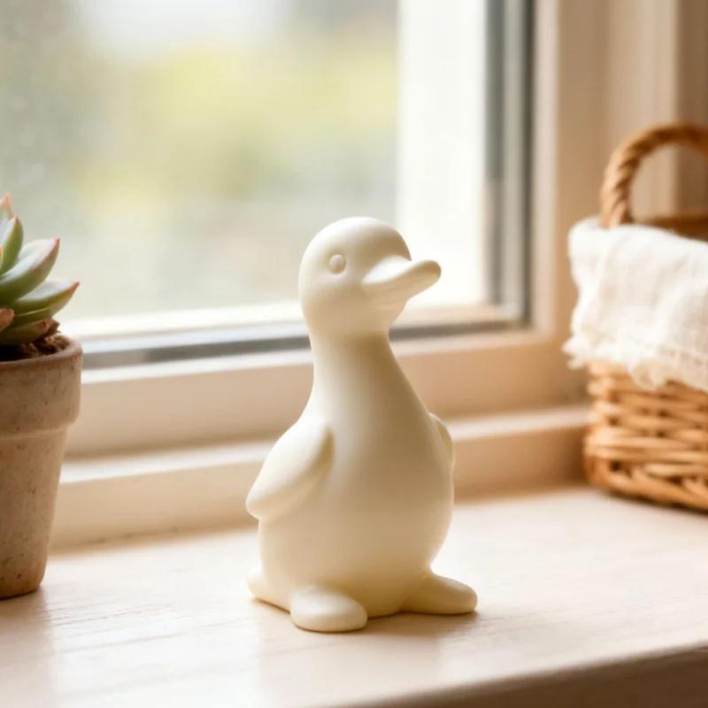 1pcs Cute Duck Silicone Mold Suitable for DIY Resin,Clay,Wax, Soap Making-Irregular Duck for Mini Figurines,Keychains,Bath Bombs