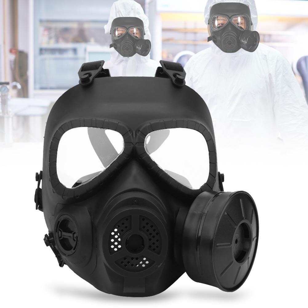 Black Anti Fog Lens CS Field Shooting Game Full Face Tactics Face Guard Shield with Exhaust