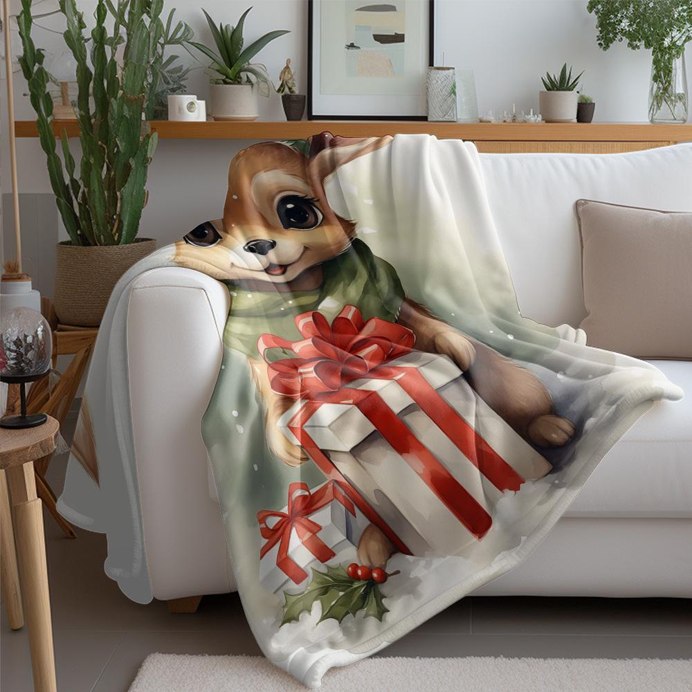 Tuniu Cute Watercolor Bear Fleece Blanket for Kids Teens Adults Soft Warm Throw Sofa Bed Gift Idea