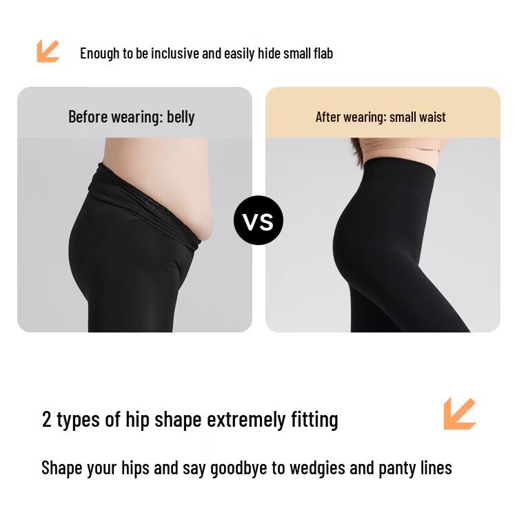 MaoRen Soft Cotton Fleece-Lined Compression Tights for Petite Figures