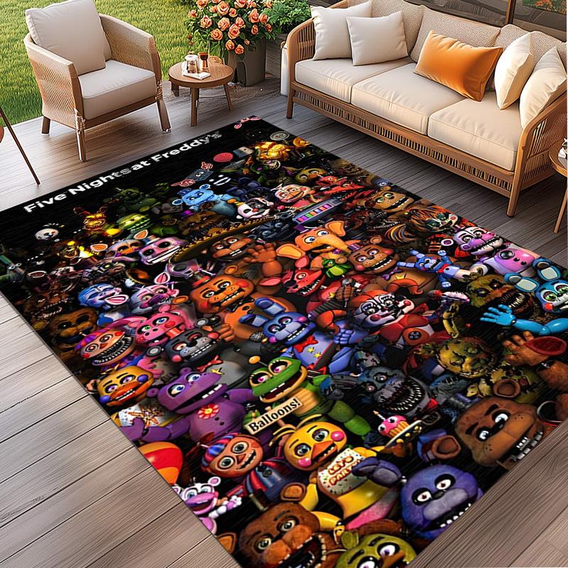 Five Nights at Freddy's Druckteppich, Waschbarer Bodenteppich, Für Eingangsbereich Schlafsaal Waschküche Büro Arbeitszimmer, Heimdekoration Geburtstag Weihnachtsgeschenk