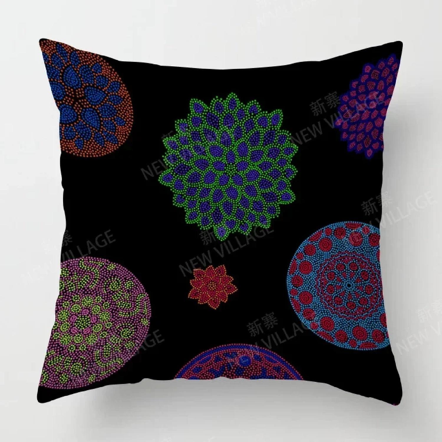 

Fall home decor autumn living room throw pillow sofa boho Cushion mandala _ _ ztt-,(14) 66x66cm