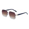 JYL TS Women's Semi-Rimless - UV-Protective Fashion Sun Sunglasses XS-2307